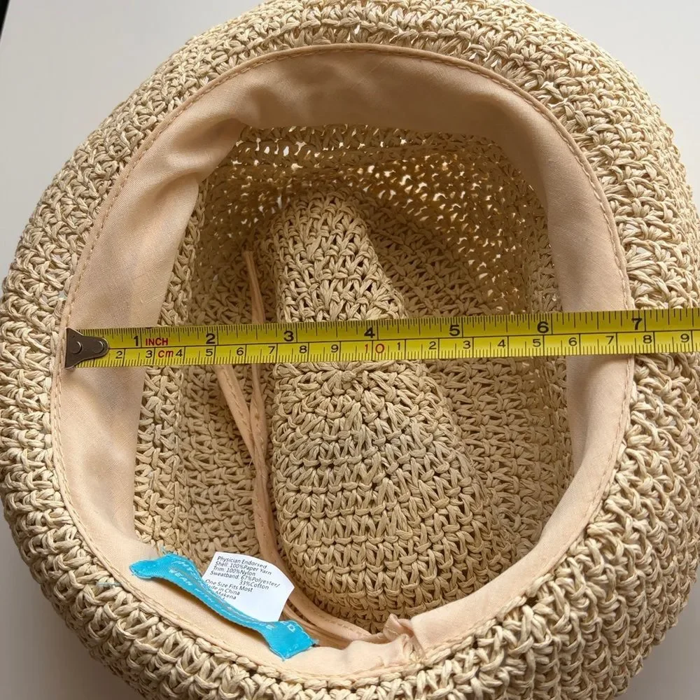 Physician Endorsed Makena Crochet Toyo Hat OS Packable Vacation Cruise Travel